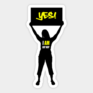 IAHH-SILHOUETTE-THE SIGN-FEMALE Sticker